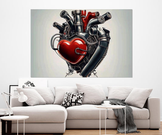 Engine Canvas Print – Abstract Engine Art | Workshop Wall Art, Ready to Hang