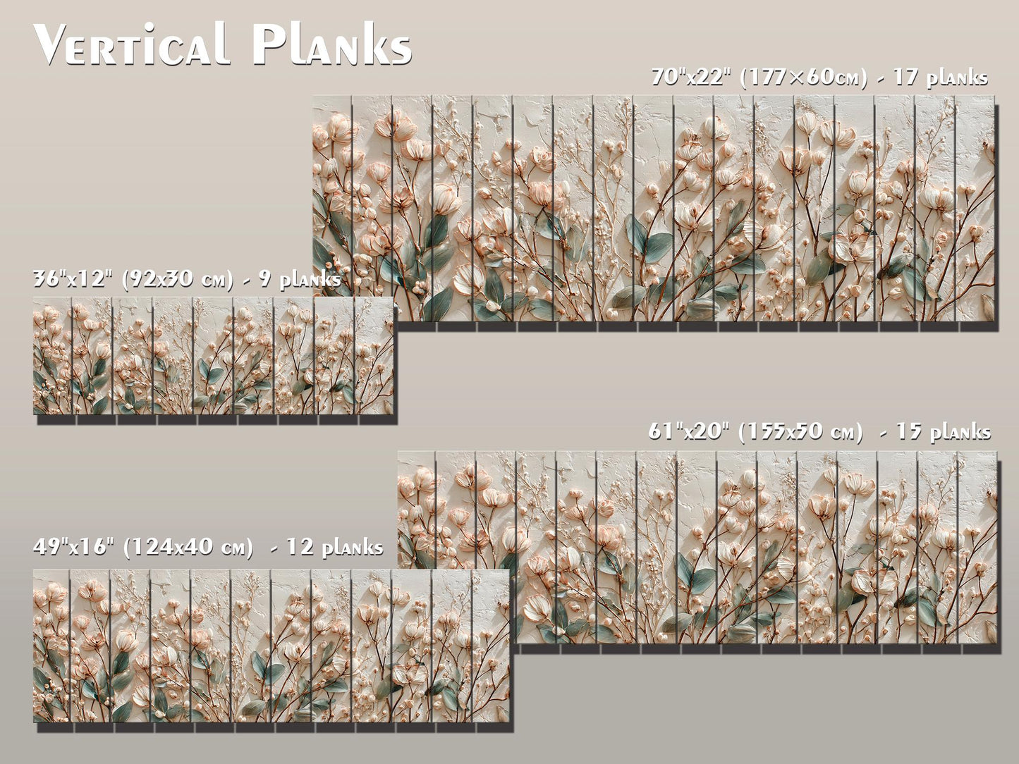 Botanical Wood Art - Rustic Floral Wood Print With Wildflower Wall Decor