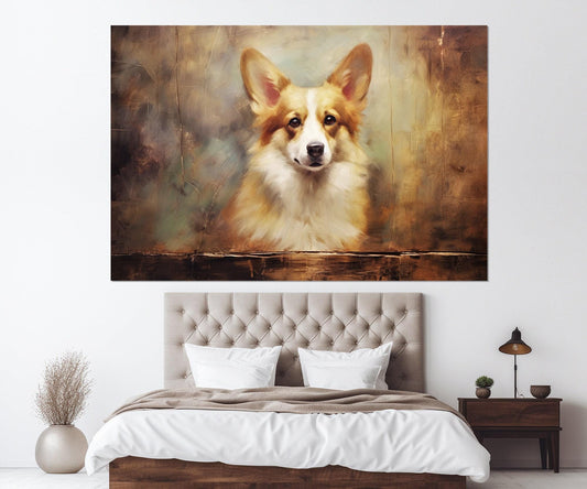 Corgi Canvas Print – Framed Canvas Art | Canine Wall Decor, Ready to Hang