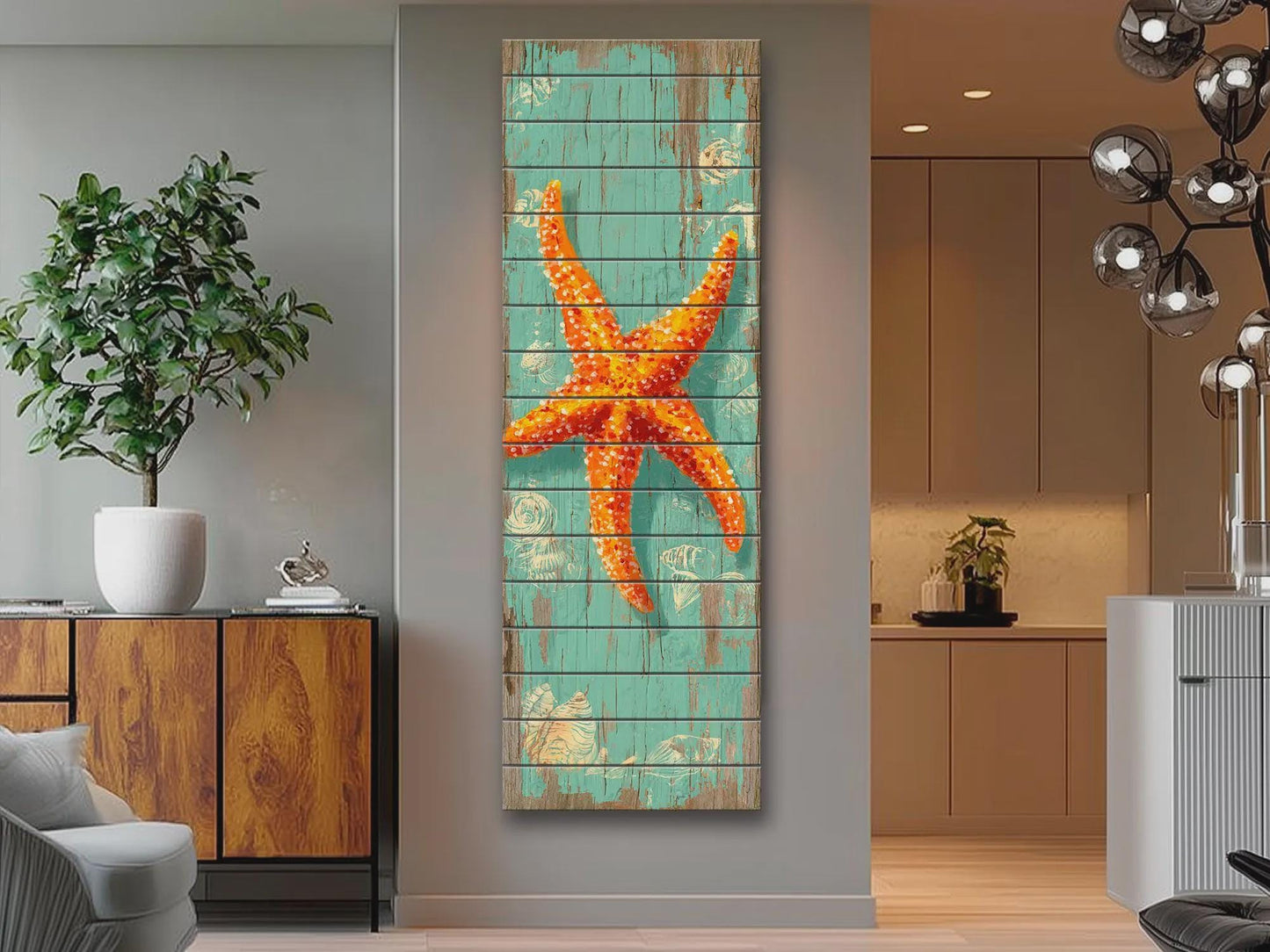 Rustic Wood Wall Art – Handcrafted Coastal Art | Wooden Wall Hanging | Beach House Decor