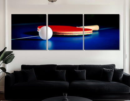 Table Tennis Wall Art – Framed Table Tennis Poster | Ping Pong Canvas Decor