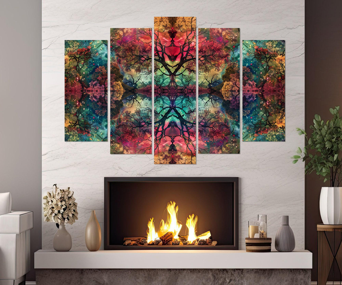 Abstract Trees Canvas Print – Framed Gallery Wrapped Art | Ready to Hang