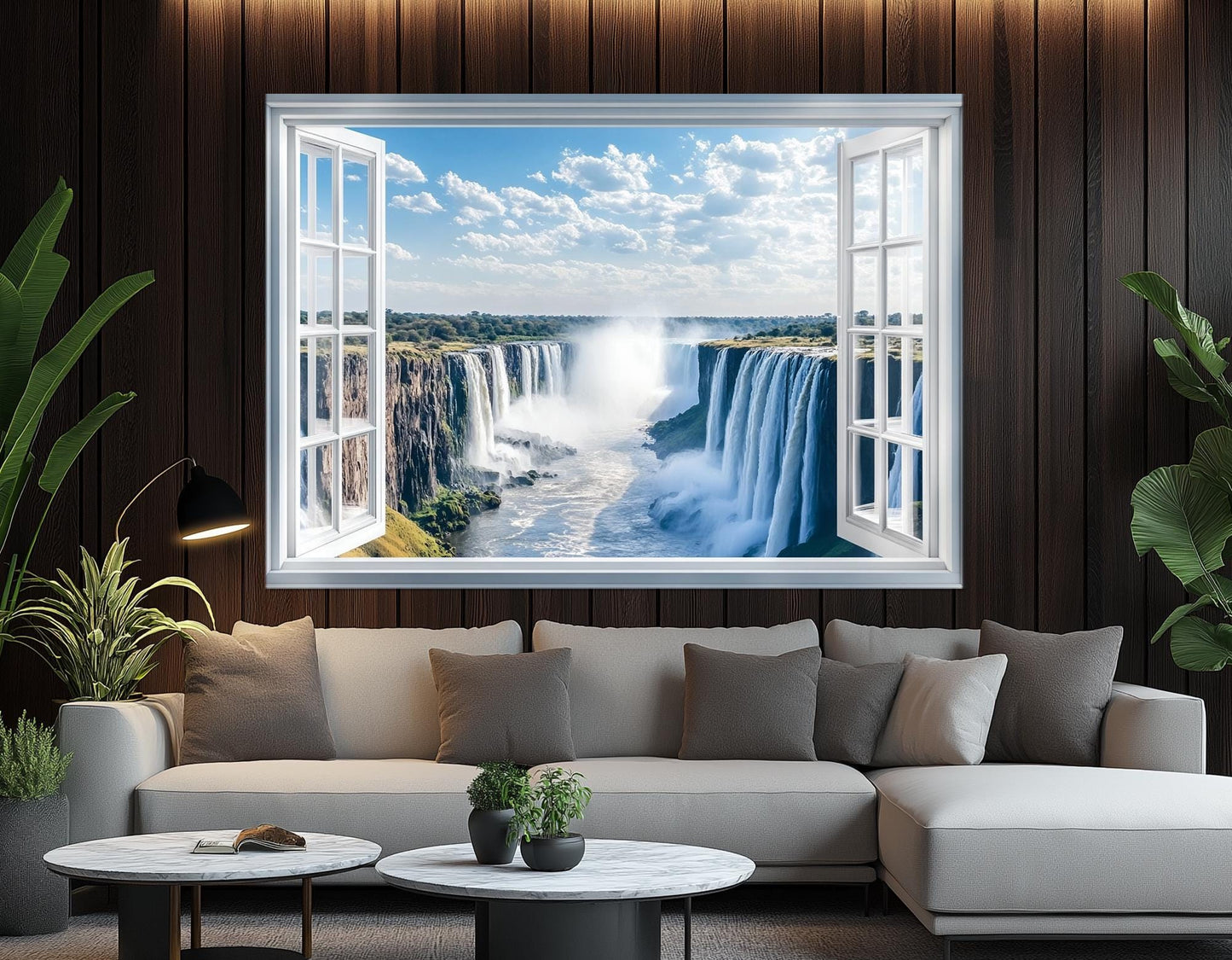 Devil’s Pool Canvas Print – Framed Zambia Wall Art | Ready to Hang Waterfall Decor