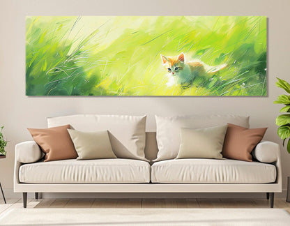Kitty Canvas Print - Framed Cotton Canvas Painting | Ready to Hang Art