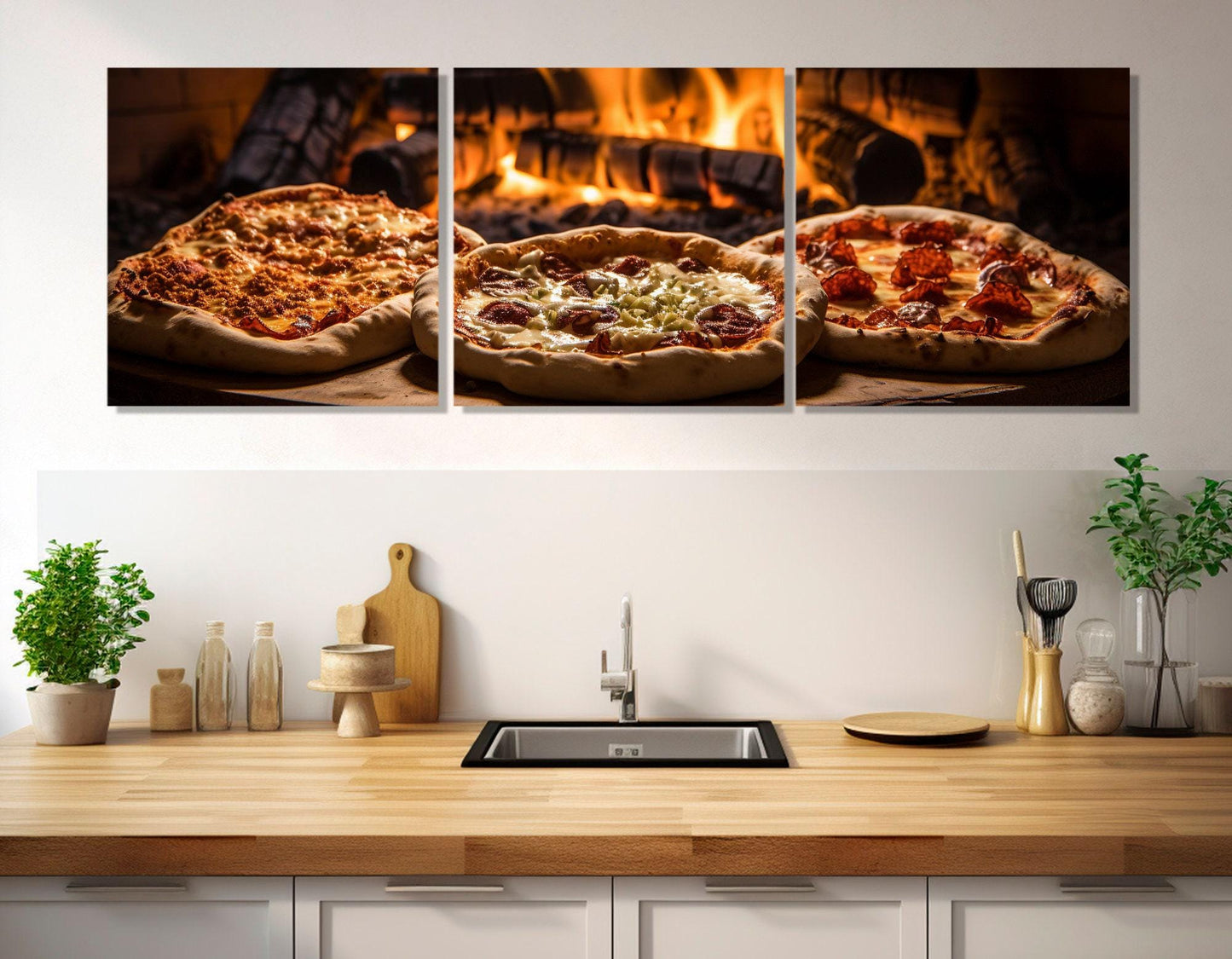 Pizza Canvas Print – Large Framed Cotton Canvas Art | Ready to Hang Wall Decor