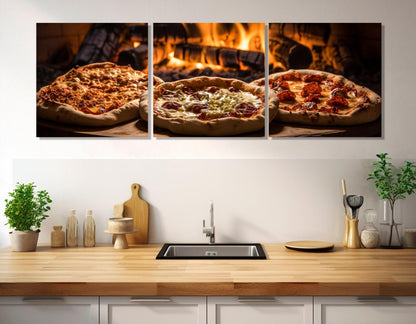 Pizza Canvas Print – Large Framed Cotton Canvas Art | Ready to Hang Wall Decor