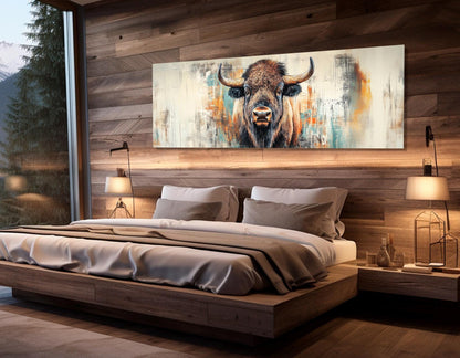 Bison Canvas Print – Farmhouse Wall Decor | Framed Canvas Art, Ready to Hang