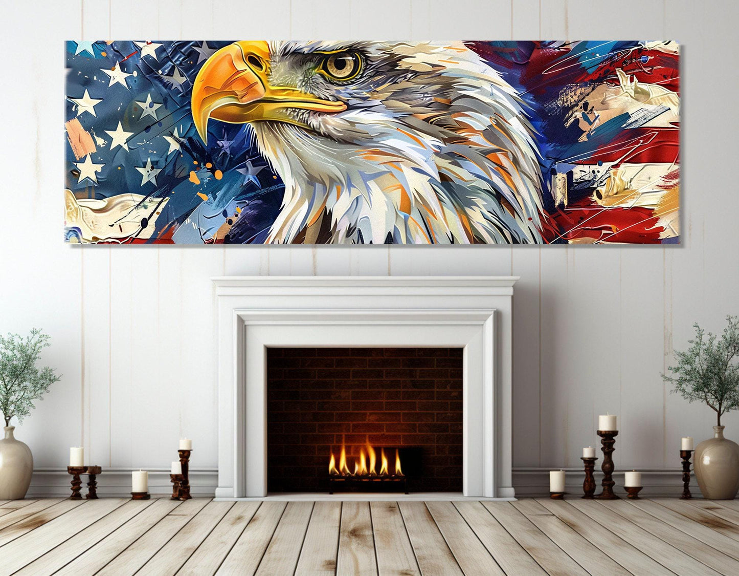 American Bald Eagle Canvas – Framed Cotton Canvas Print | Ready to Hang Wall Art
