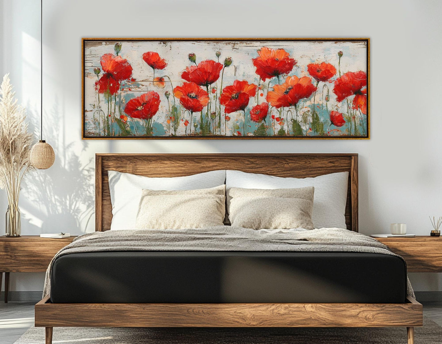 Poppies Canvas Print – Abstract Floral Wall Art | Framed & Ready to Hang