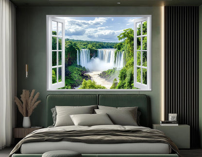 Iguazu Falls Canvas Print – Gallery Wrapped Cotton Canvas | Ready to Hang Waterfall Wall Art