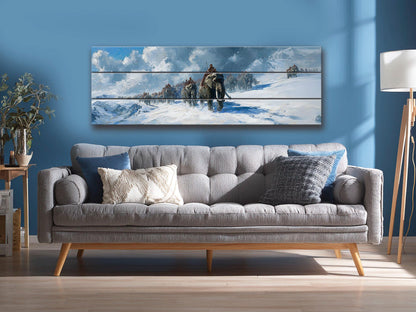 Hannibal Barca Wood Print – Alpine Crossing Historical Wall Art on Wood Panel