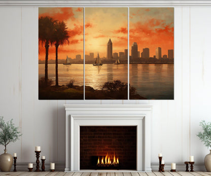 San Diego Canvas Print – Framed Cotton Gallery Wrapped Wall Art For Living Room