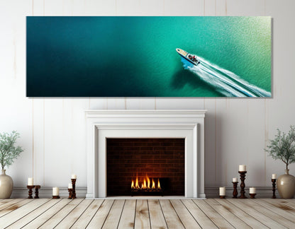 Aerial Seascape Canvas Print – Framed Cotton Canvas | Nautical Wall Art Ready to Hang