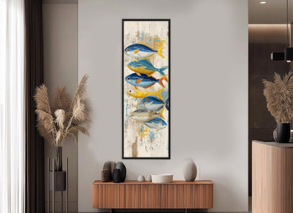 Fish Canvas Print - Colorful Nautical Wall Art | Rustic Coastal Decor, Ready to Hang