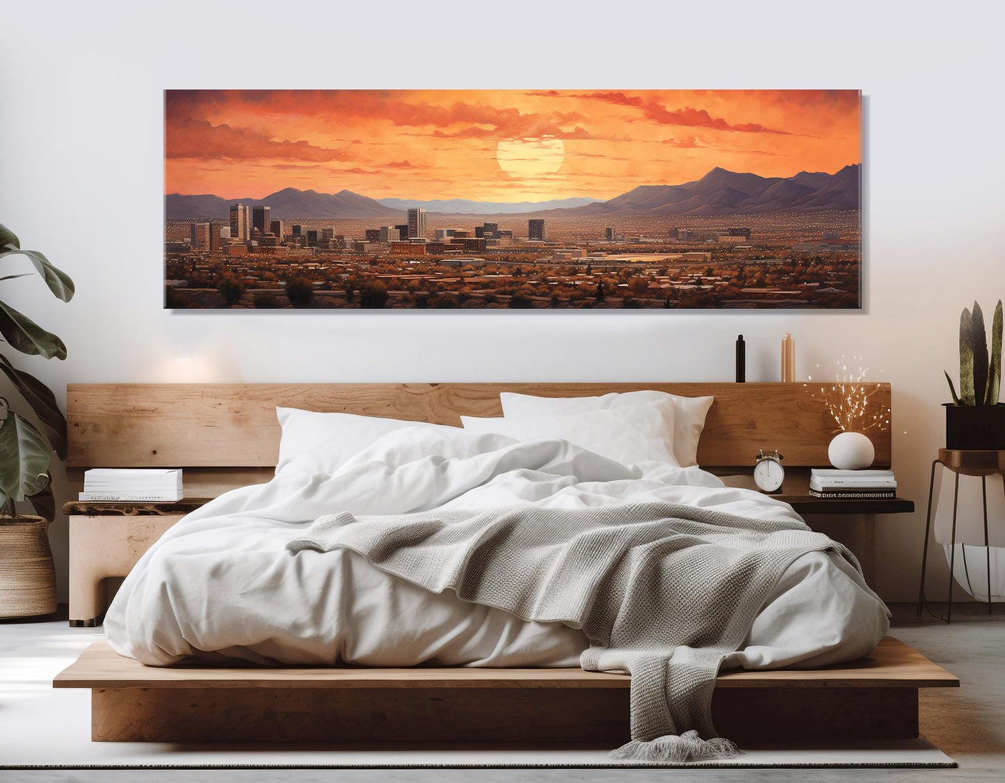 Albuquerque Wall Art – Abstract City Art Canvas Print | Framed & Ready to Hang