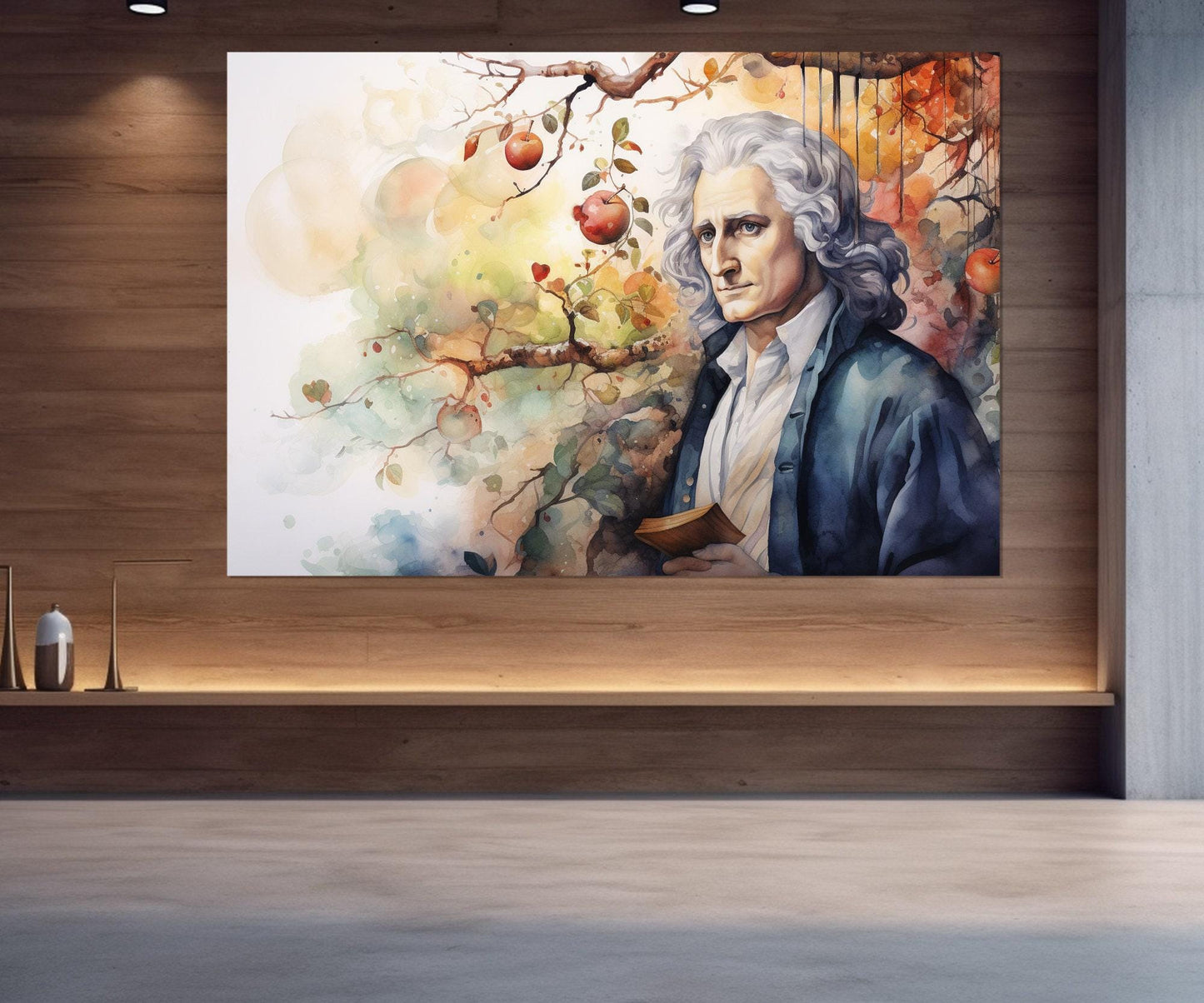 Isaac Newton Canvas Print – Physics Wall Art | Framed Cotton Gallery Wrapped Art