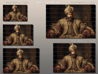 Suleiman Magnificent Ottoman Throne Print on Wood