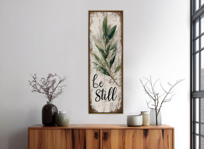Rustic Canvas Print – Framed Canvas Art | Be Still Wall Decor Ready to Hang