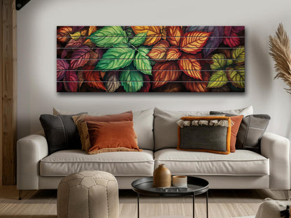 Wood Wall Art | Vibrant Floral Wood Print on Natural Planks | Rustic Farmhouse Decor
