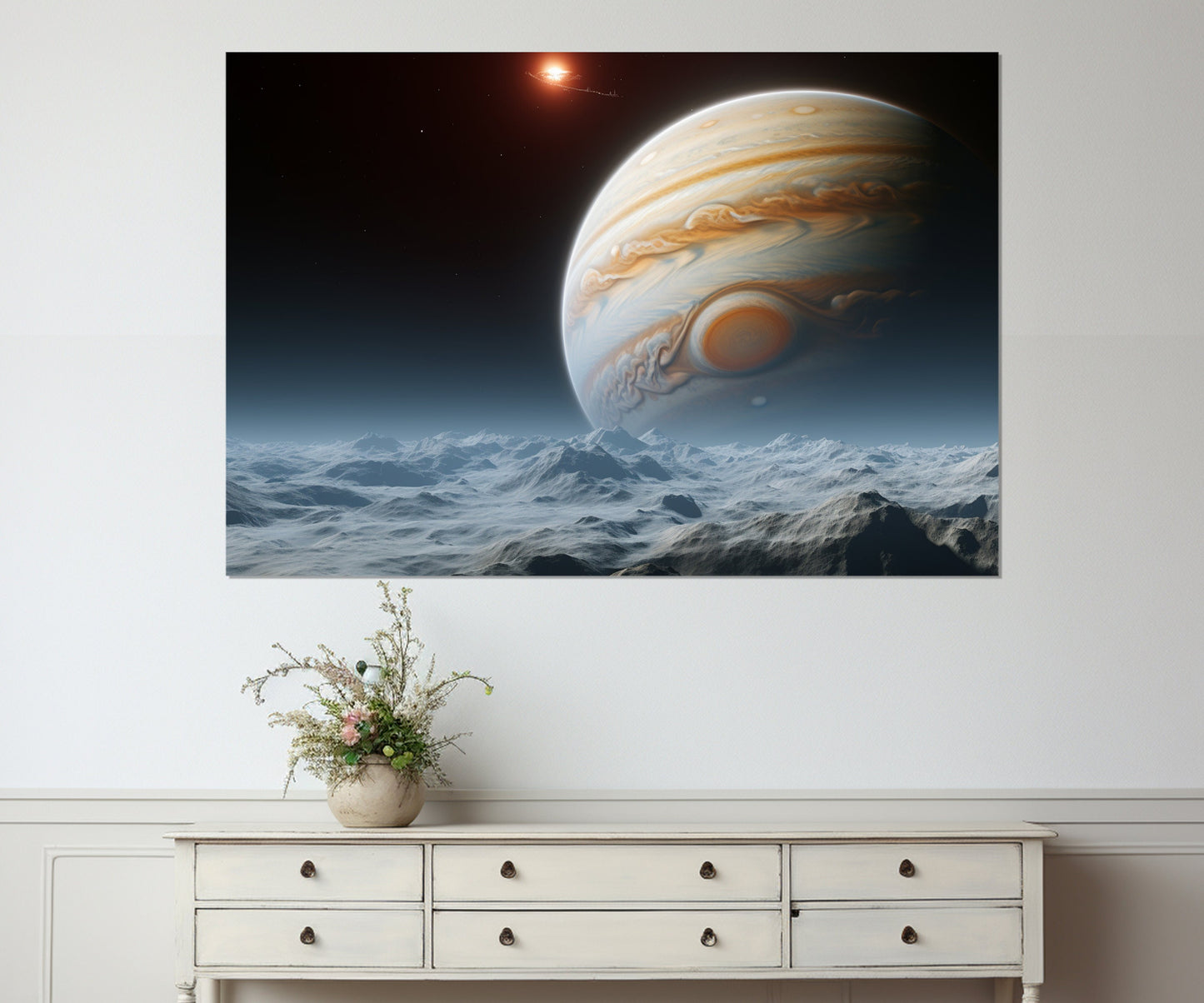 Abstract Jupiter Canvas | Jupiter Wall Art - Framed Poster, Floating Frame Canvas