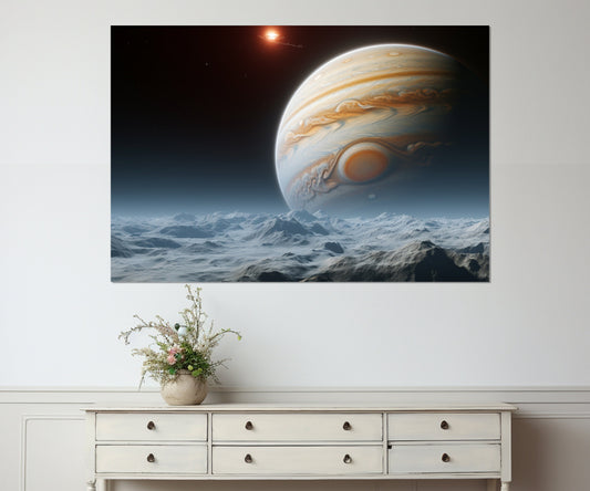 Abstract Jupiter Canvas | Jupiter Wall Art - Framed Poster, Floating Frame Canvas