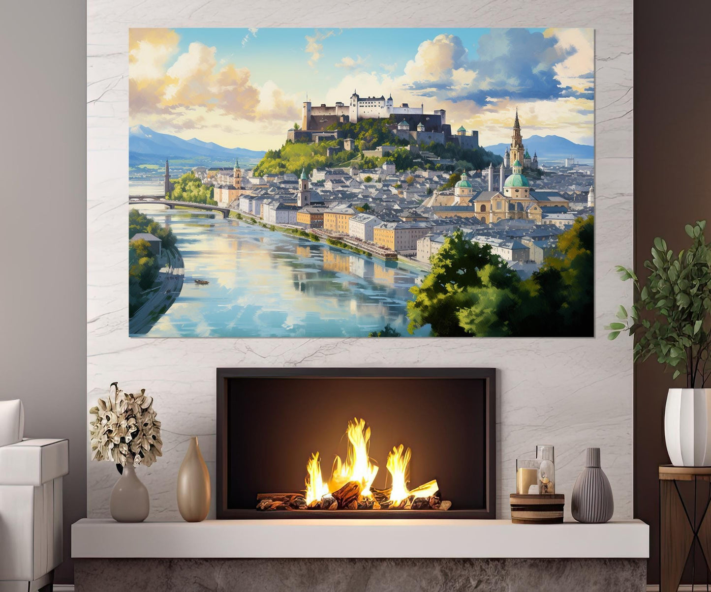 Salzburg Canvas Print – Abstract Wall Art | Framed & Ready to Hang, High Quality Cotton Canvas