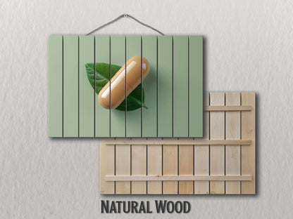 Wood Wall Art – Abstract Medicines Art on Smooth Linden Wood | Pharmacy Decor