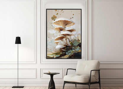 Forest Mushrooms Canvas Print - Rustic Nature Wall Art | Ready to Hang