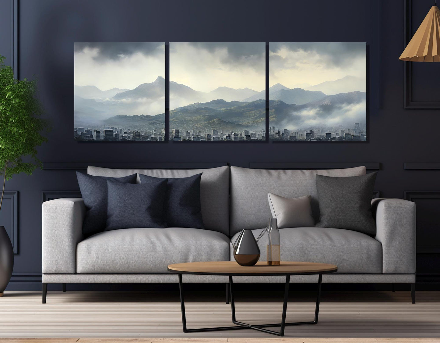 Caracas Skyline Canvas – Abstract Venezuela Wall Art | Framed & Ready to Hang