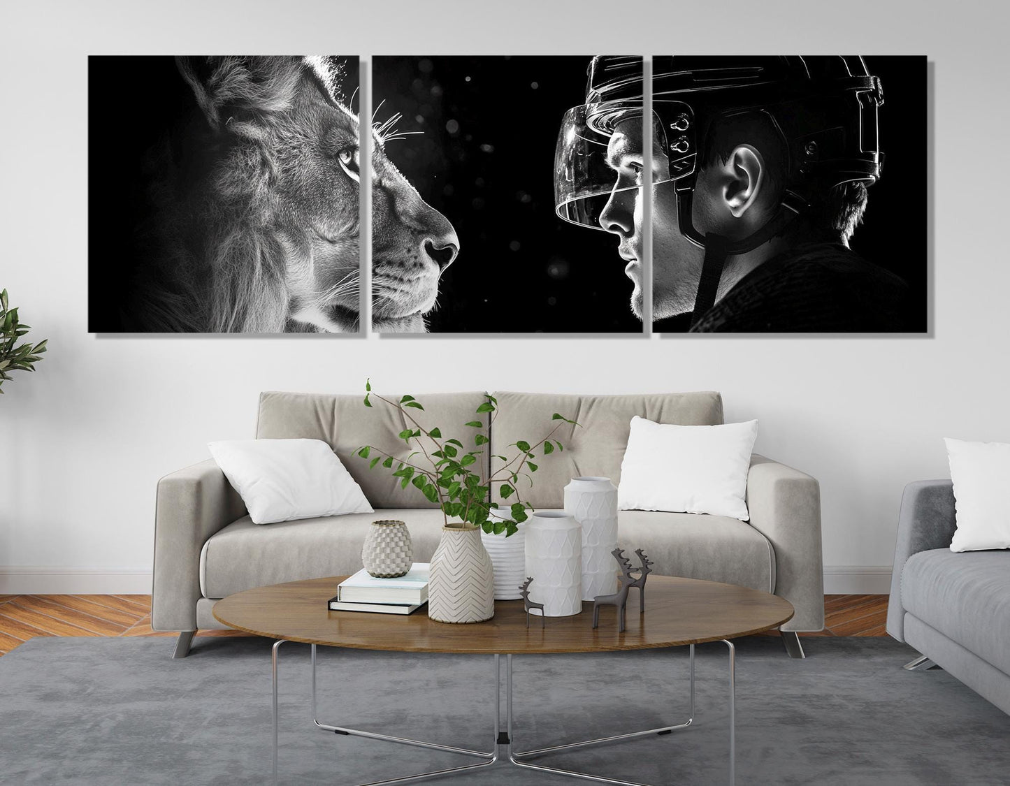 Ice Hockey Canvas Print – Framed Gallery Wrapped Cotton Canvas Wall Art