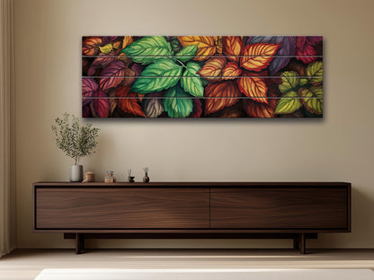 Wood Wall Art | Vibrant Floral Wood Print on Natural Planks | Rustic Farmhouse Decor