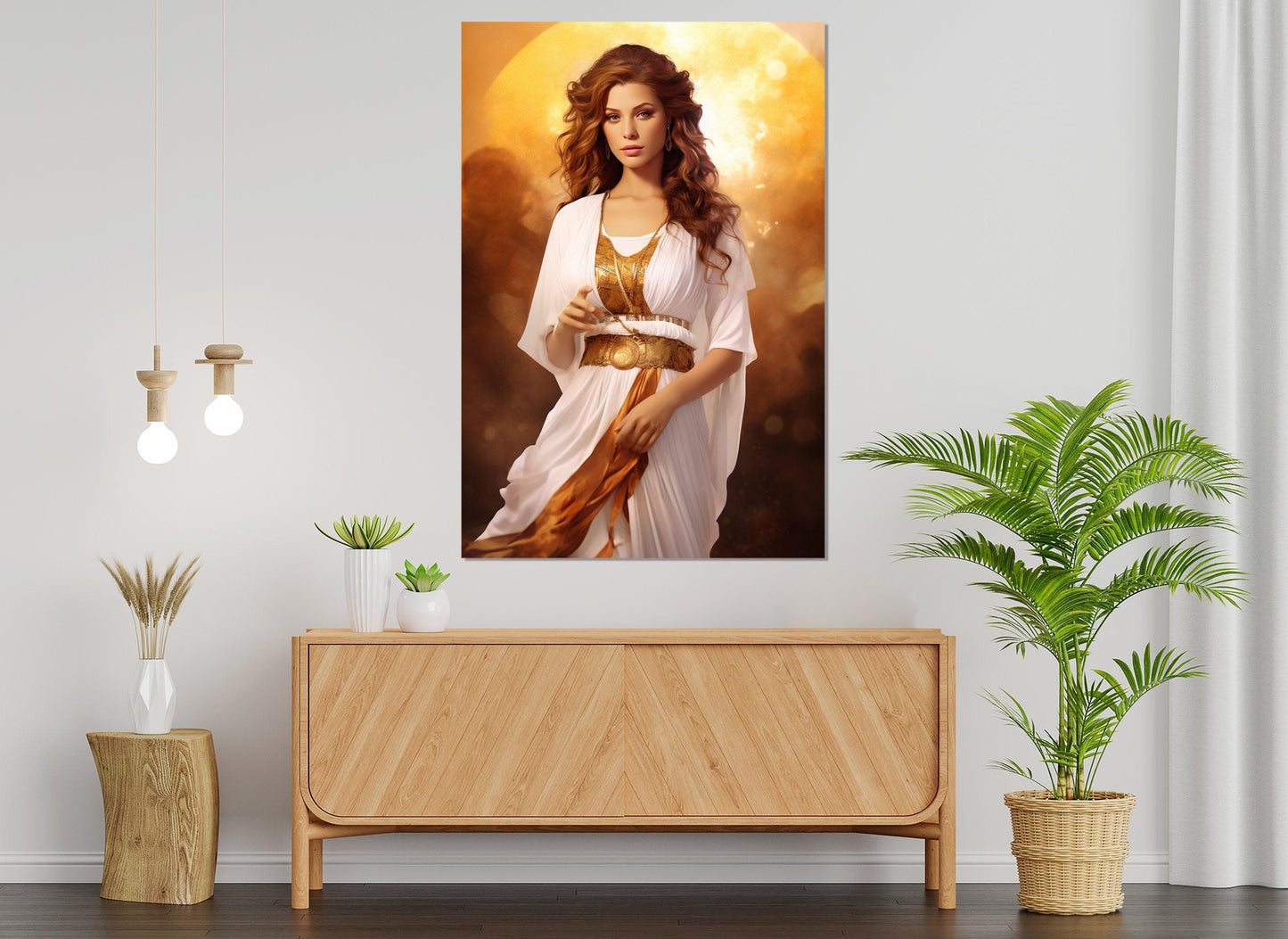 Hera Canvas Print – Greek Wall Art | Goddess of Marriage Framed Painting