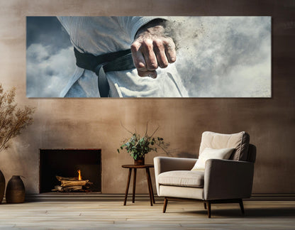 Karate Wall Art – Abstract Karate Canvas Print | Gallery Wrapped Cotton Canvas