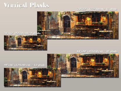 Italian Bistro Wall Art – Rustic Wood Plank Art | Scenic Italy Wood Print