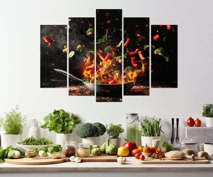 Frying Pan Canvas Print - Kitchen Wall Decor | Framed Canvas Art, Ready to Hang