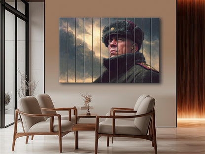 Georgy Zhukov WW2 Print on Wood