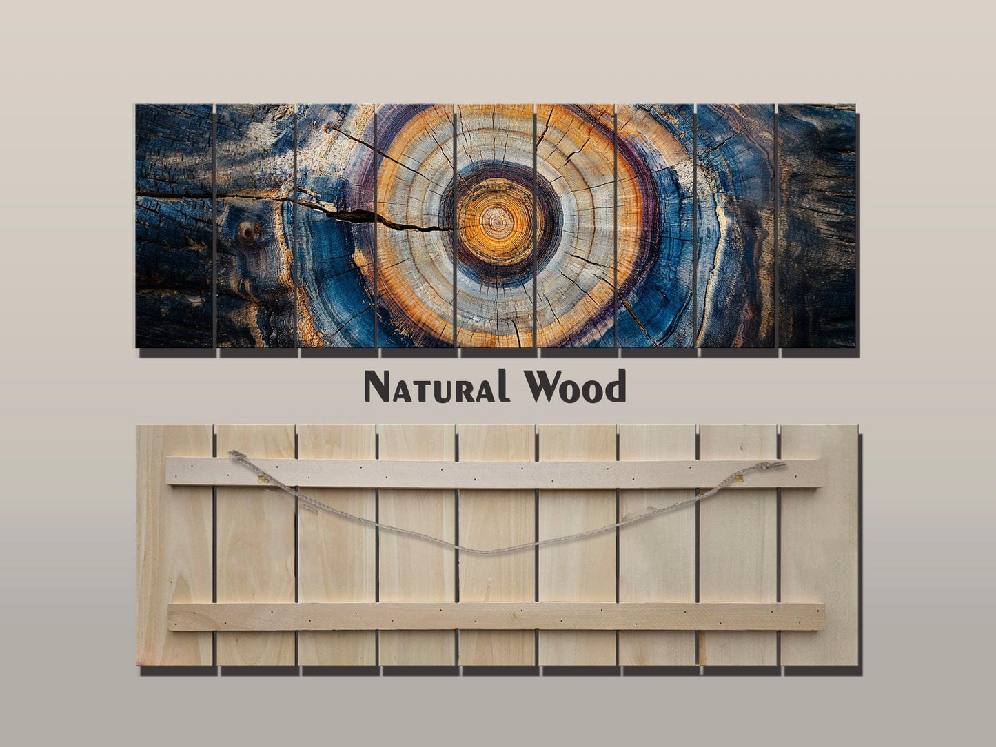 Abstract Wood Texture PRINT on Natural Wood