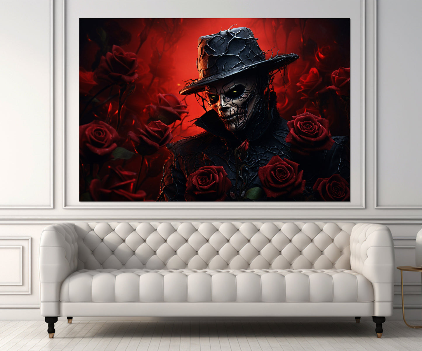Horror Wall Art - Dark Academia Canvas | Framed Gothic Artwork Ready to Hang