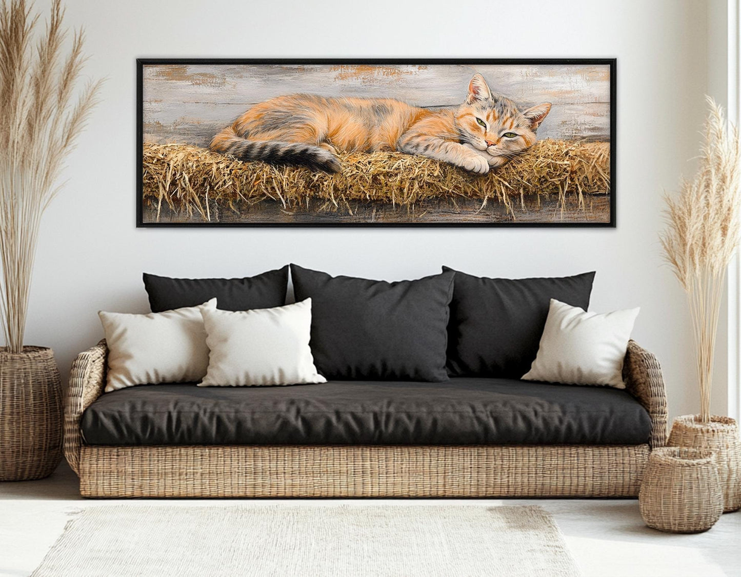 Farm Cat Canvas Print - Red Cat Wall Art | Rustic Cabin Decor | Ready to Hang