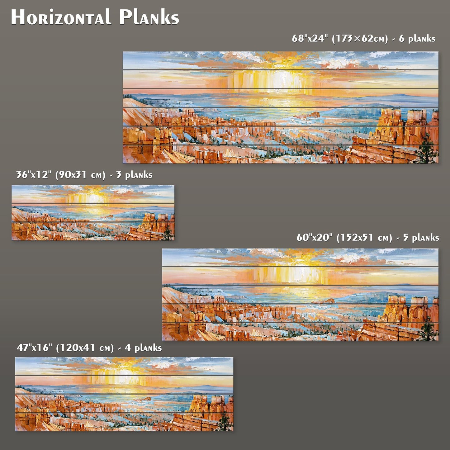 a painting of a sunset over a city