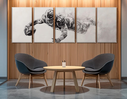 Touchdown Canvas Print, Football Wall Art, Man Cave Wall Decor, Framed & Ready to Hang