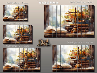 Wooden Wall Art – Rustic Valletta Skyline Wood Plank Painting | Natural Wood Artwork