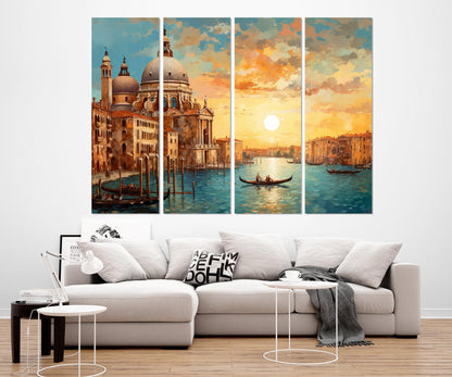 Venice Canvas Print - Abstract Vintage Venice Wall Art | Framed, Ready to Hang