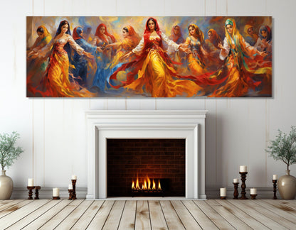 Arab Women Canvas Print - Framed Oriental Wall Art | Ready to Hang Cotton Canvas