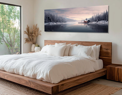 Norwegian Winter Canvas - Framed Canvas Wall Art | Snowy Nature Print Decor