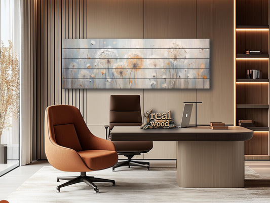 Rustic Wood Wall Art – Floral Wood Decor with Long Lasting Colors & Cozy Style