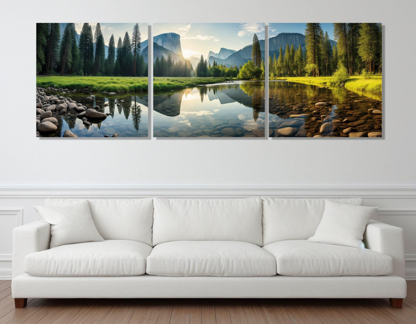 Yosemite Valley Canvas Print – Large Scenic Mountain Art | Framed Canvas Ready to Hang