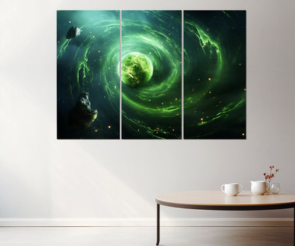 Electric Tornado Canvas – Abstract Space Wall Art | Galaxy Canvas Print, Framed & Ready to Hang