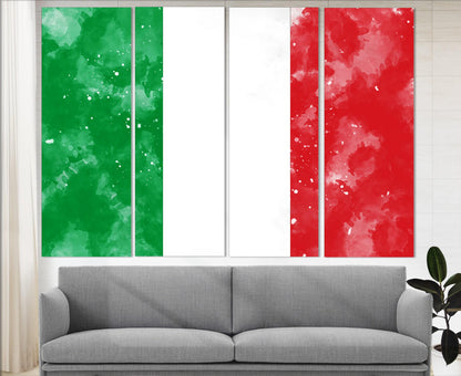 Italy Flag Canvas Print - Framed Ready To Hang Cotton Canvas Art