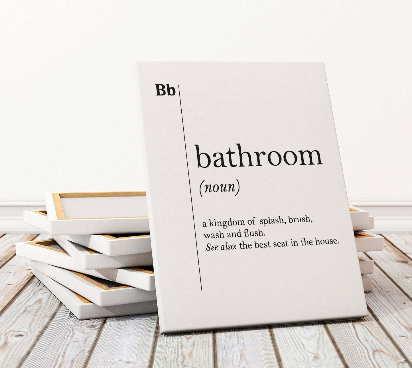 Bathroom Canvas Art - Funny Bathroom Print on Cotton Canvas | Ready to Hang